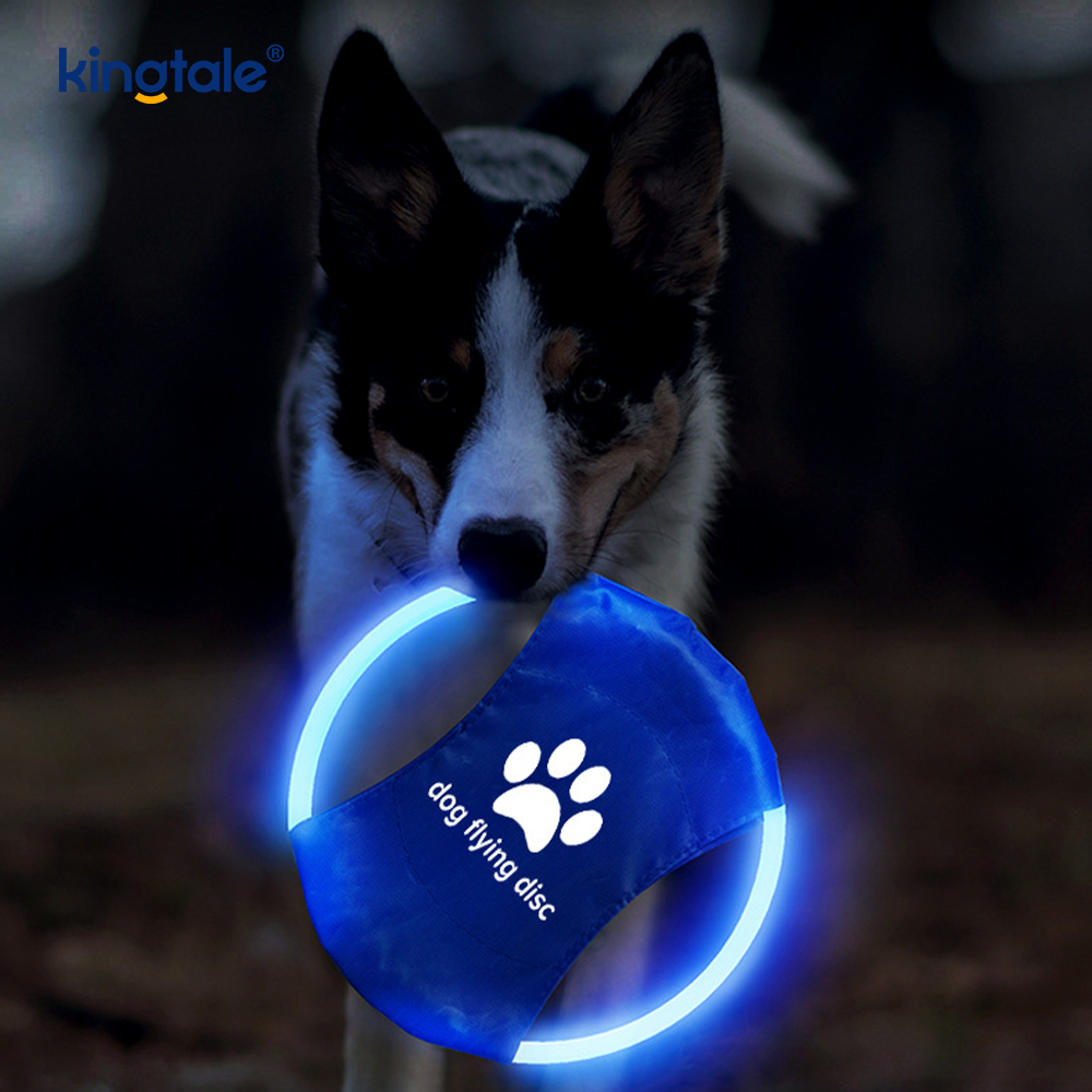 Oplaadbaar LED-oplichtend huisdier frisbee-training speelgoed voor honden