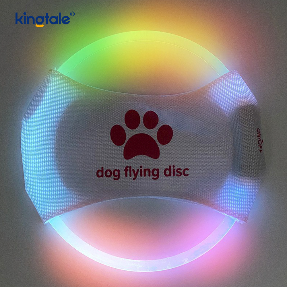 Oplaadbaar LED-oplichtend huisdier frisbee-training speelgoed voor honden