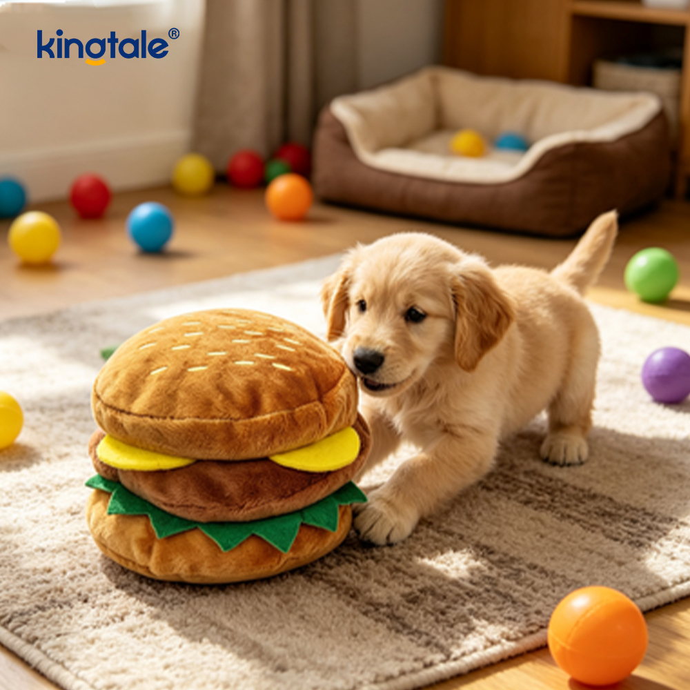 Voedsel Screaming Toy Hamburger, frietjes, kippenpoot voor kat en hond