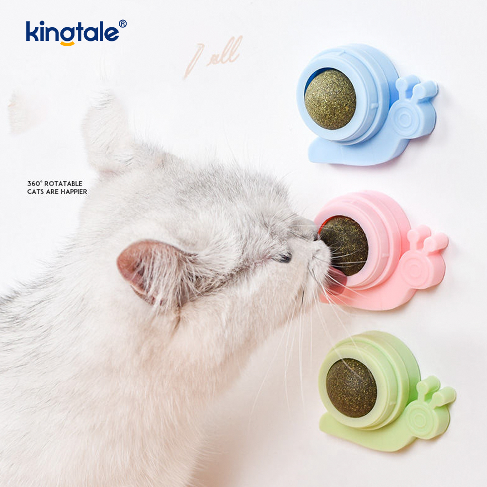 Slak Roterende Catnip Ball Kiezen Tanden Reinigen Treat Ball