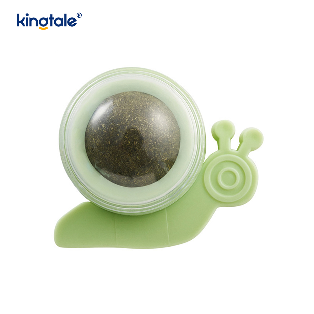 Slak Roterende Catnip Ball Kiezen Tanden Reinigen Treat Ball