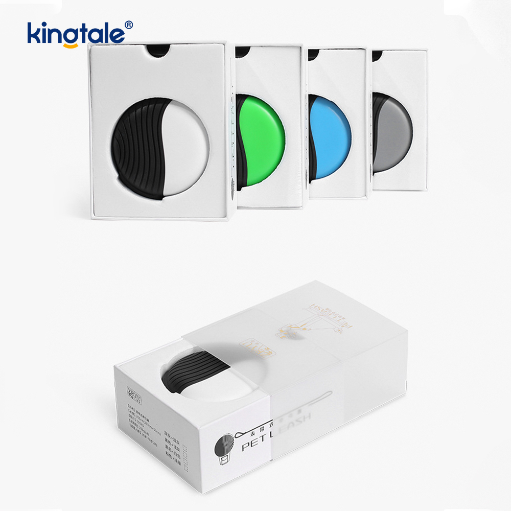 360 graden intrekbare dubbele hondenriem met LED-licht