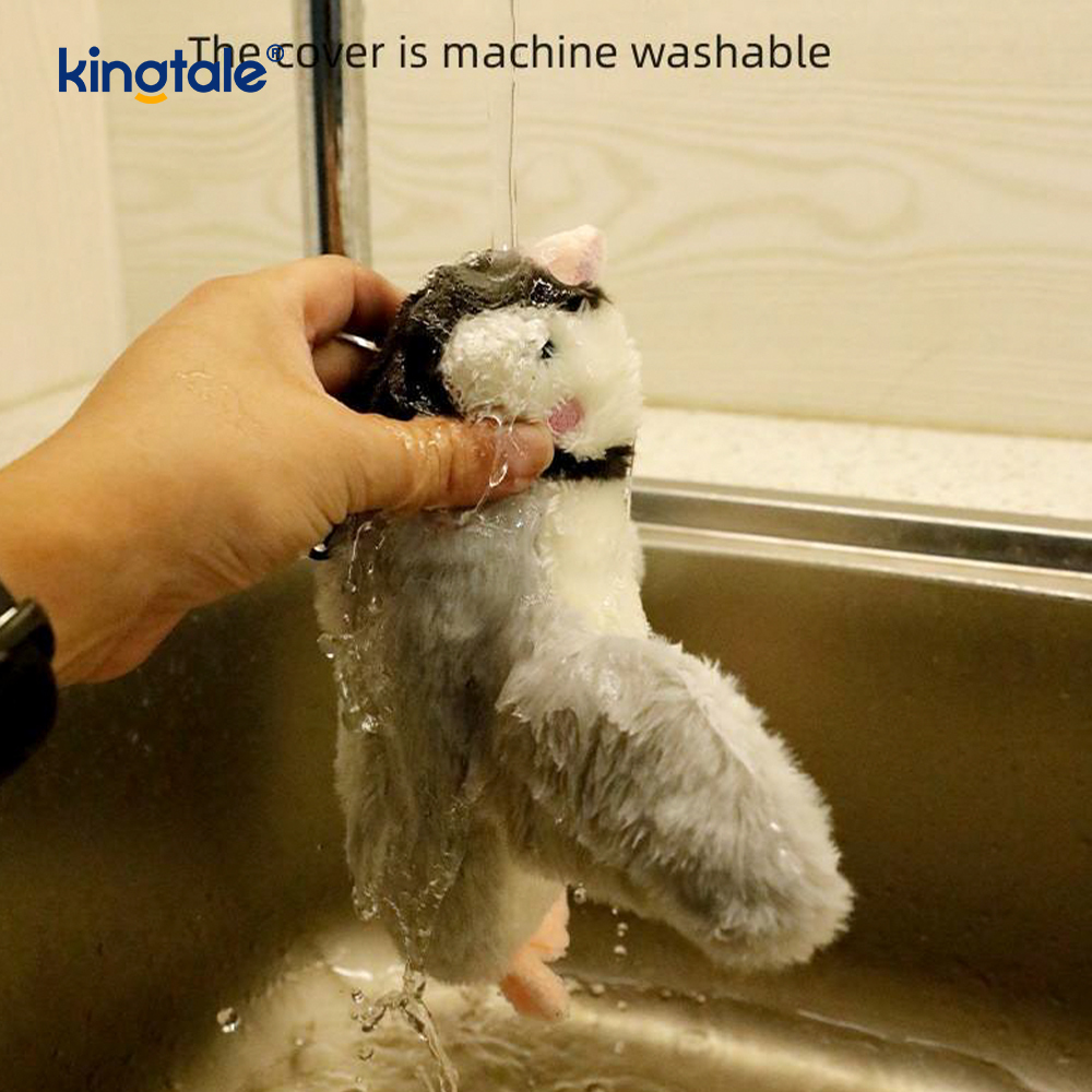Pluche, realistische vogel/elektrisch oplaadbaar kattenspeeltje dat geluid maakt als het wordt geaaid