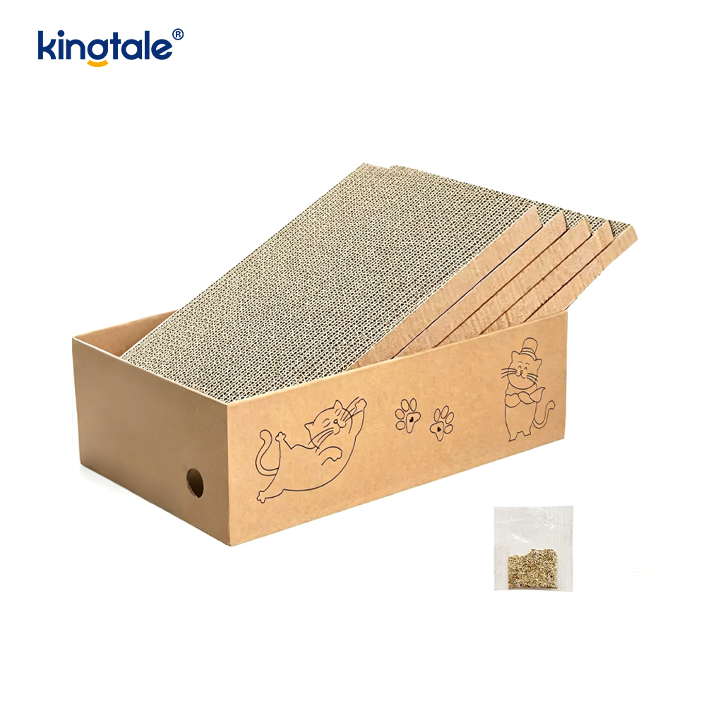 5 verpakkingen in 1 kattenkrabkussen met doos Geschikt voor katten