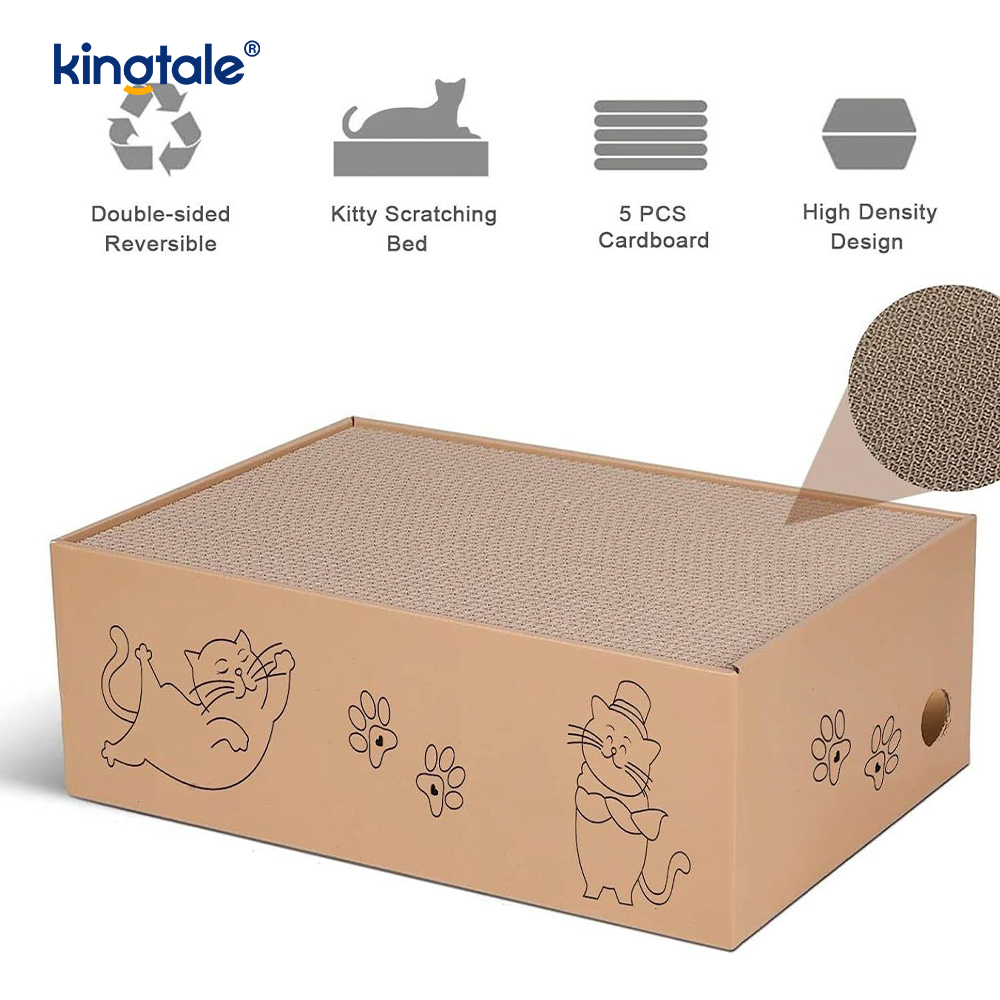 5 verpakkingen in 1 kattenkrabkussen met doos Geschikt voor katten