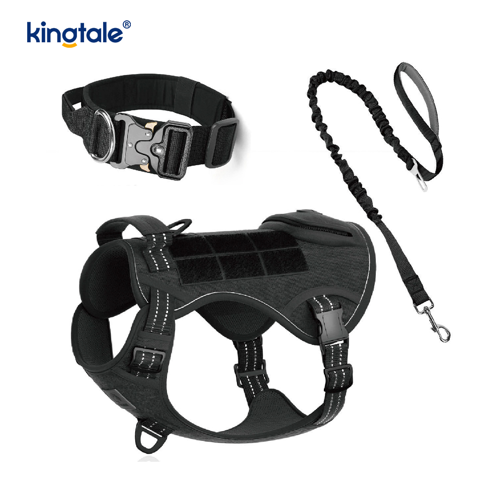 Training Nylon Geen trekhalsband Harnasset met bediening