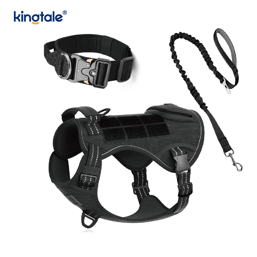 Training Nylon Geen trekhalsband Harnasset met bediening
