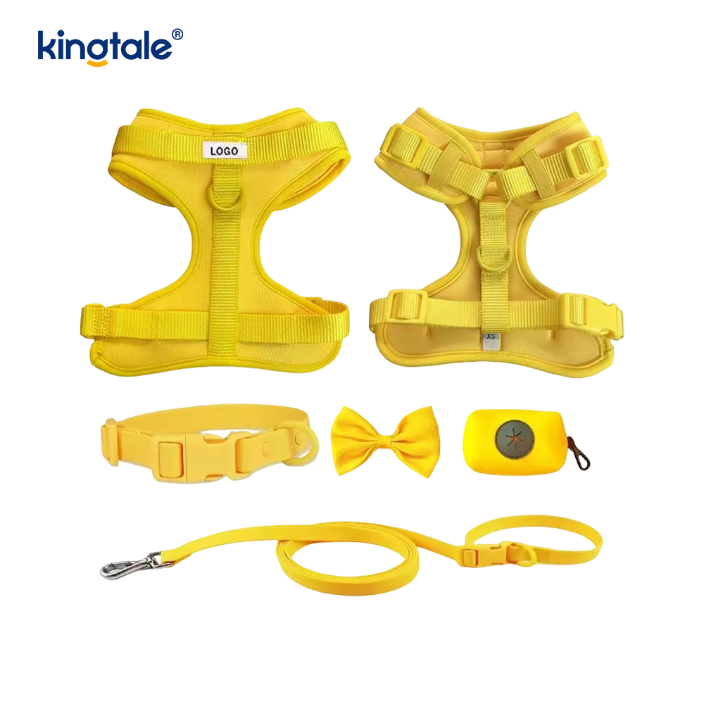 Waterdichte PVC geen trek lichtgewicht hondenharnas halsband