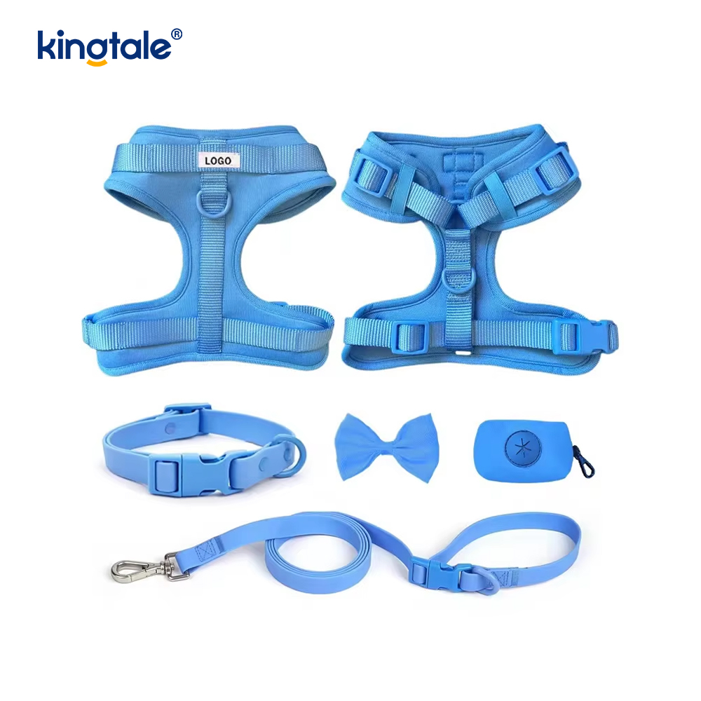 Waterdichte PVC geen trek lichtgewicht hondenharnas halsband