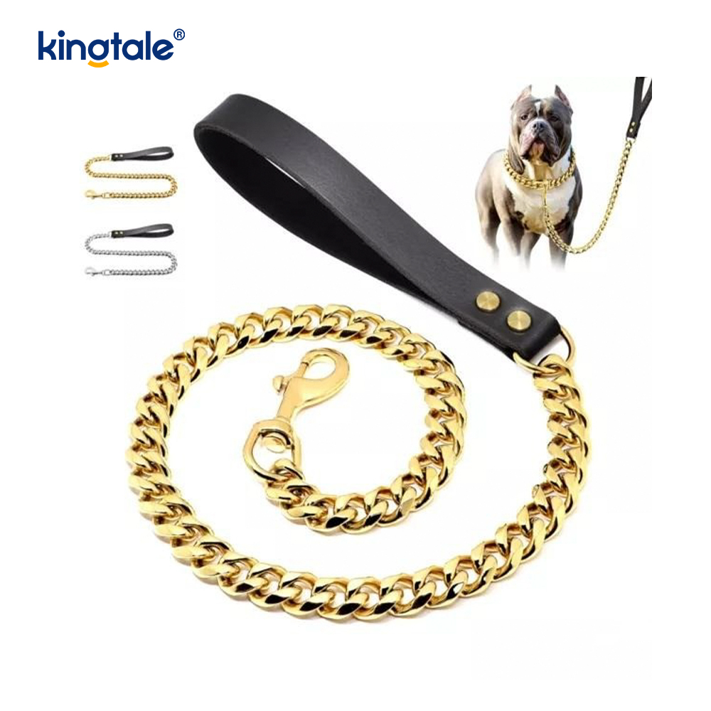 Zware ketting hondenriem Metaal veelkleurige hondenloopketting