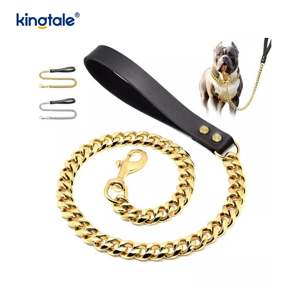 Zware ketting hondenriem Metaal veelkleurige hondenloopketting
